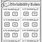Divisibility Rules Worksheet Grade 5 Pdf