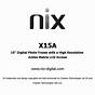 Nix Photo Frame Manual