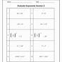 Evaluating Exponents Worksheets - Pdf