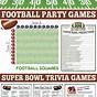 Super Bowl Games Printable