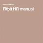 Manual For Fitbit Hr