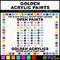 Golden Open Acrylics Color Chart