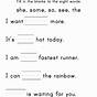 Fill In The Blanks Worksheets