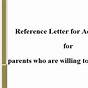 Sample Recommendation Letter For Adoptive Parents