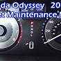 2018 Honda Odyssey Maintenance Reset
