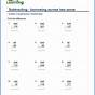 Subtraction Across Zeros Worksheet