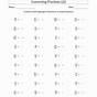Changing Improper To Mixed Number Worksheets