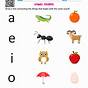 Kindergarten Worksheet Vowels