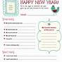Kids' New Year's Resolution Worksheet