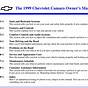 Chevrolet Camaro Owners Manual