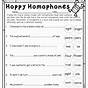 Homograph Worksheet 4th Grade