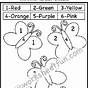 Kindergarten Color By Number Printable