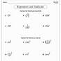 Radicals And Exponents Worksheet
