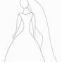 Printable Wedding Dress Outline