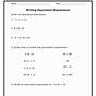 Equivalent Expressions Worksheet 6th Grade