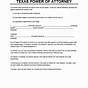 Texas Medical Power Of Attorney Printable Form