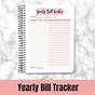 Yearly Bill Tracker Printable