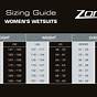 Wetsuit Sizing Chart Women's