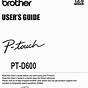Brother Pt D600 Manual
