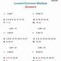 Lowest Common Multiple Worksheet Grade 7