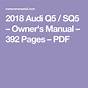 Audi Q5 Owners Manual Download