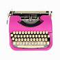 Pink Manual Typewriter