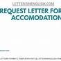 Sample Letter Requesting Accommodation From Employer