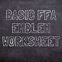 Ffa Emblem Worksheet