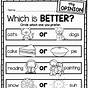 Opinion Writing Worksheets