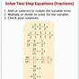 Two-step Equations With Fractions Worksheets