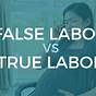 True Labor Vs False Labor Chart