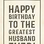 Printable Birthday Card For Husband