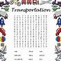 Transportation Word Search
