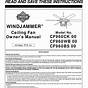 Emerson Fan Cf2300ob01 User Manual