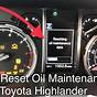 Toyota Highlander Maintenance Required Message