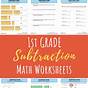Subtraction Worksheets For 1st Grade