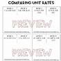 Finding Unit Rates Worksheets