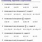 Worksheets On Evaluating Algebraic Expressions