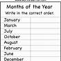 Month Of The Year Worksheets