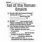 Fall Of Rome Worksheet