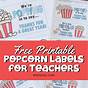 Popcorn Teacher Appreciation Printable