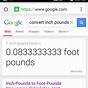 Inch Pounds To Foot Pounds Chart