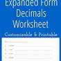 Expanded Form Worksheet 5th Grade