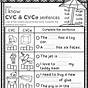 Kindergarten Cvc Sentences Worksheets