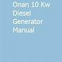 Onan 12.5 Kw Diesel Generator Manual
