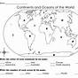 Continents And Oceans Blank Worksheet