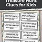 Printable Treasure Hunt Clues