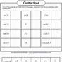 Contraction Matching Worksheet