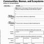 Communities Biomes And Ecosystems Worksheet