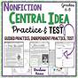 Free Central Idea Worksheets